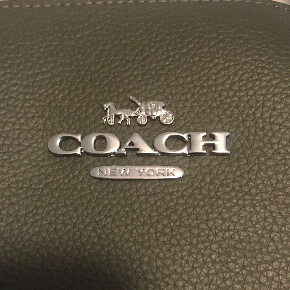 Coach NWOT Moss Green Leather Carryall